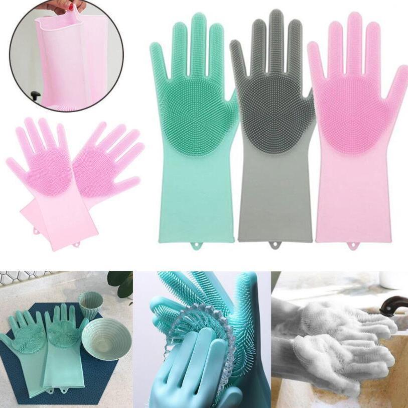 Department Store Dishwashing Cleaning Gloves Magic Silicone Rubber